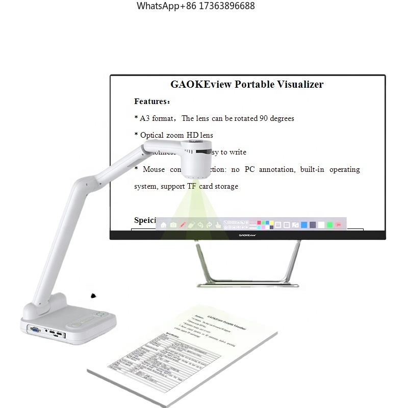 Document Camera Visualizer - 가오케 A3A4 미니 스캐너 문서 카메라