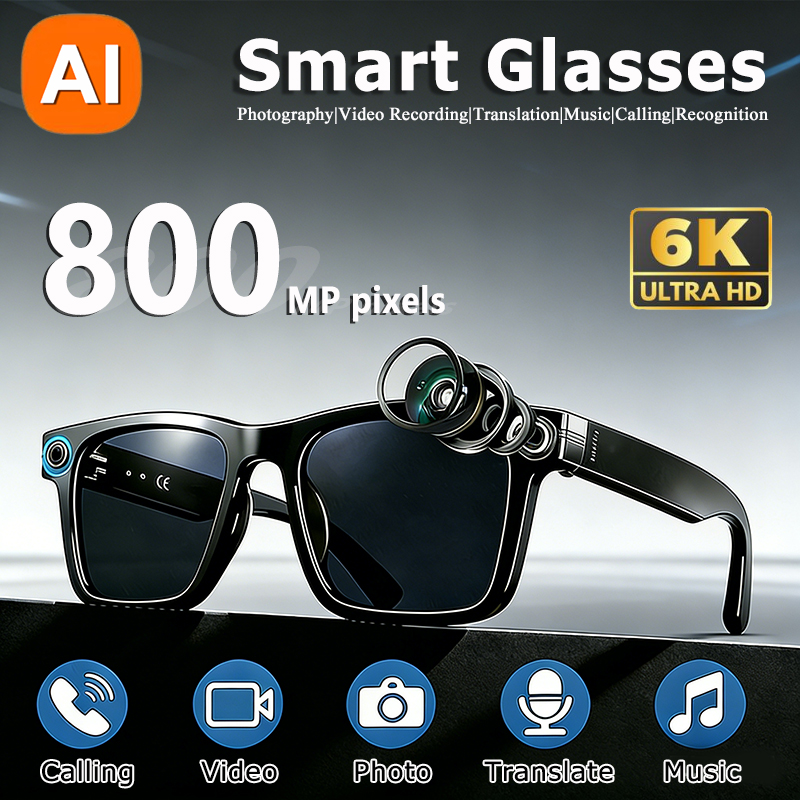 Smart Glasses Ar - 6K HD AI 카메라 안경 800MP