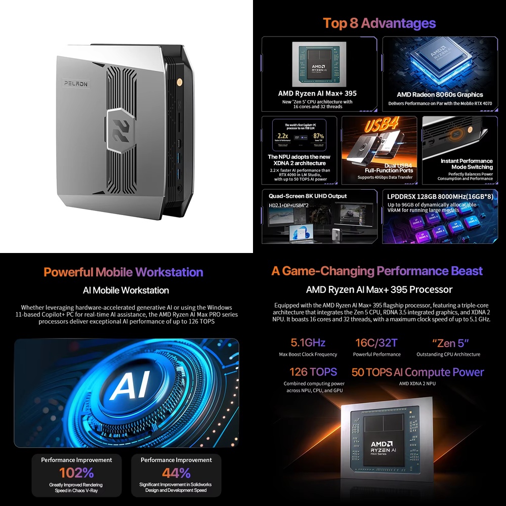 Mini Pc Windows - 오픈클로우 라이젠 AI 맥스+ 395 미니