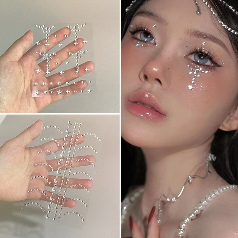 페이스 스티커 반짝이는 크리스탈 눈물방울 모양 라인스톤 - Electronics & Gadgets Starting With D 리뷰 및 가격
