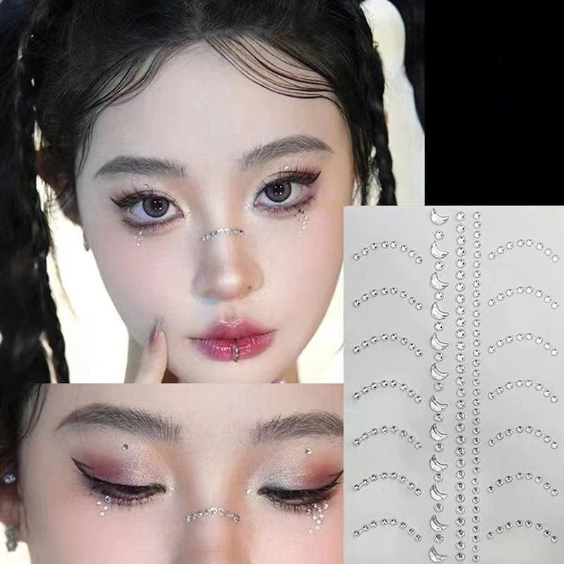 페이스 스티커 반짝이는 크리스탈 눈물방울 모양 라인스톤 - Electronics & Gadgets Starting With D 리뷰 및 가격