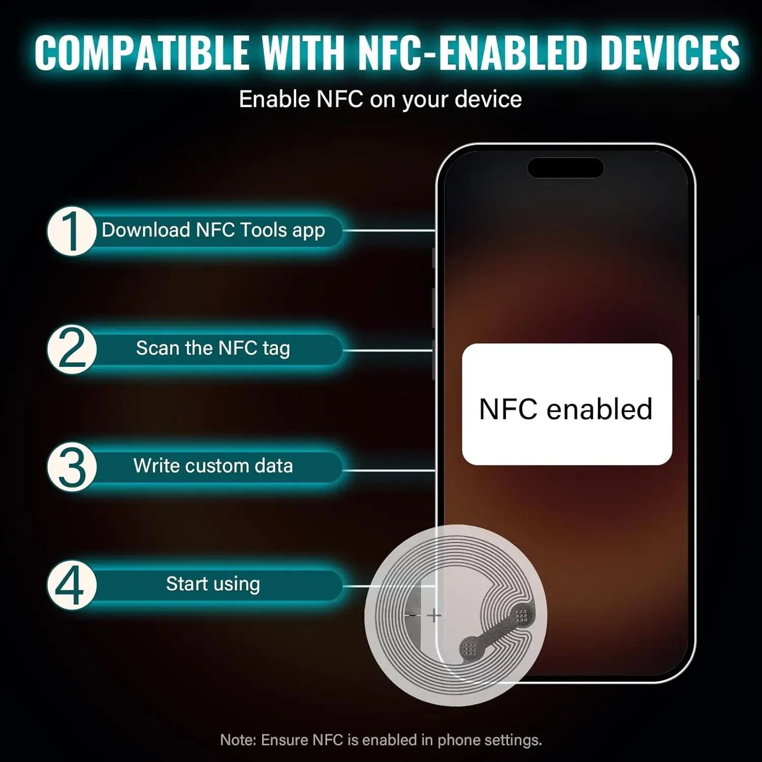10-50개 고용량 NTAG215 NFC 스티커, 모든 - Nfc Tag Programmable 리뷰 및 가격