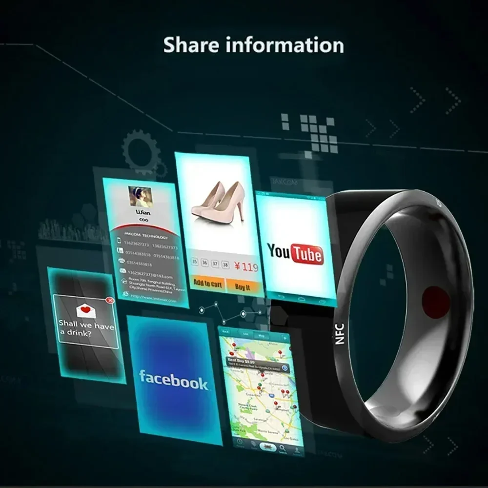 패션 NFC 제어 스마트 링 새로운 전자 블루투스 링  - Nfc Tag Programmable 리뷰 및 가격