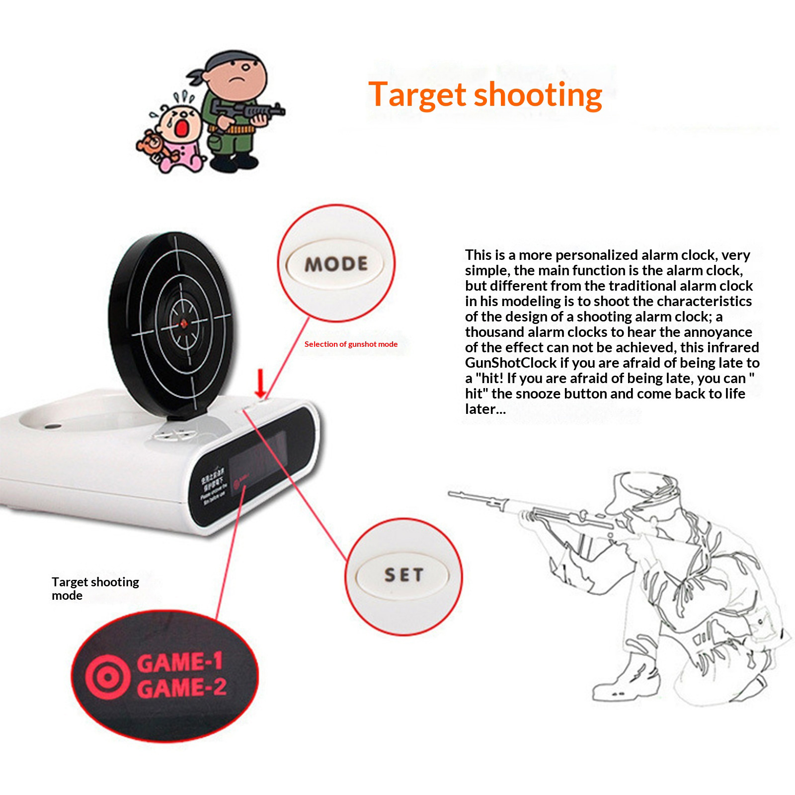 전자식 탁상시계, 창의적인 LED 디지털 알람 시계,  - Electronics Gadgets For Gift 리뷰 및 가격