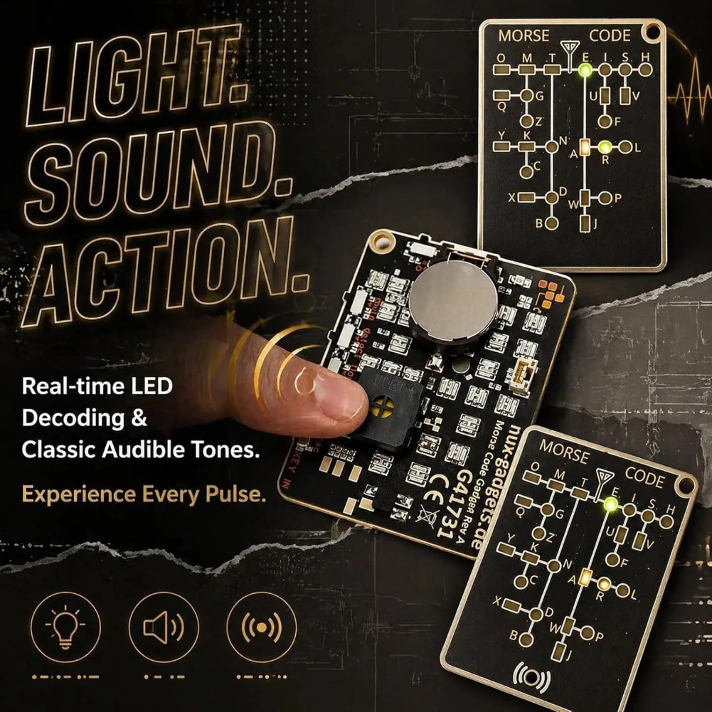 휴대용 모스 부호 트레이너 카드 LED 전자 학습 도구 - Electronics Gadgets For Gift 리뷰 및 가격