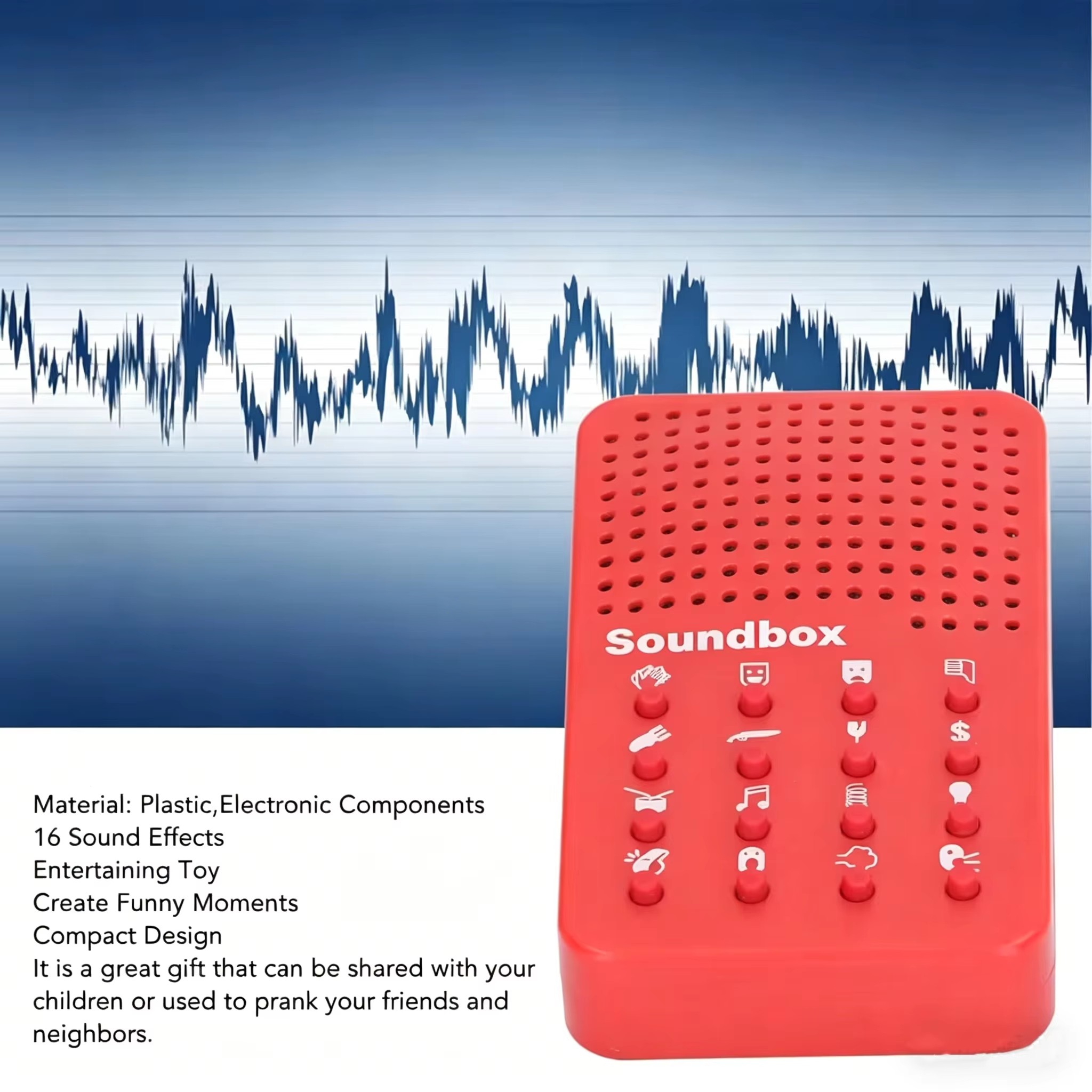 컴팩트한 재미있는 사운드 머신 16가지 사운드 효과 전 - Electronics Gadgets For Gift 리뷰 및 가격