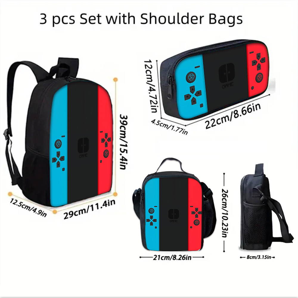 게임 콘솔 어린이 학교 배낭, 점심 가방, 연필 가방, - Handheld Game Console 리뷰 및 가격